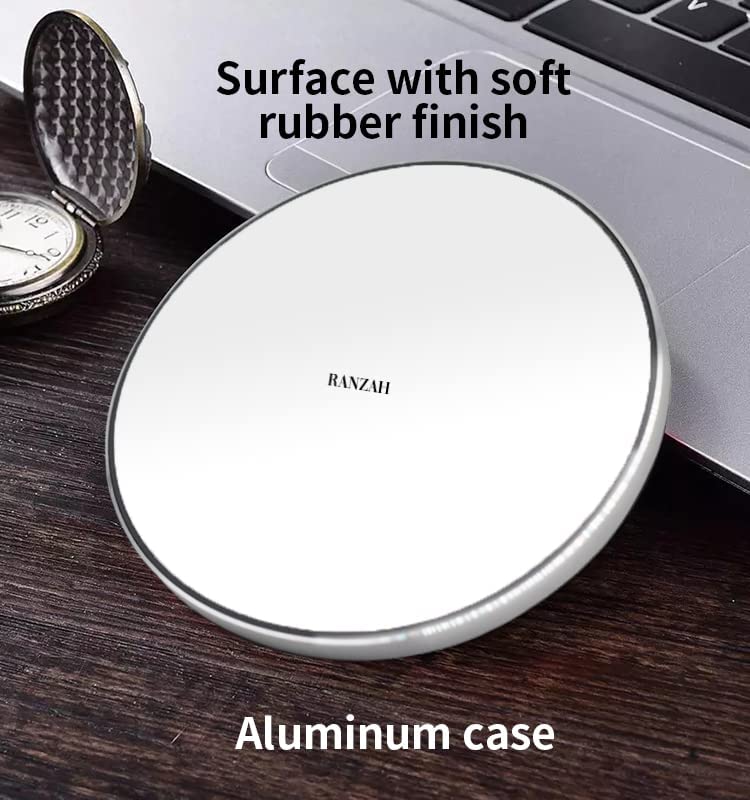 Ranzah Wireless Charger for iPhone 13 Pro Max/12/11/Xs Max/XR/X/8 Plus/8,15W Max Fast Charging Pad for Samsung Galaxy S22/S21/S20/S10/S9/S8/S7 Note 9/8/Huawei P30 Pro,5W All Qi-enabled Phones - Image 5