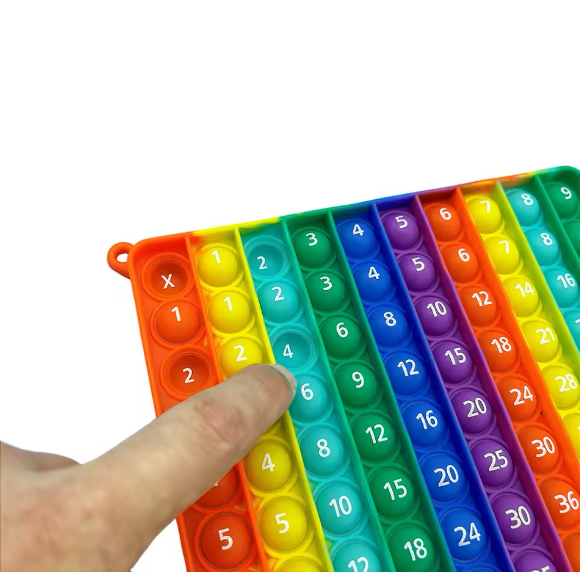 Ranzah Educational Pop fidget toy 9x9 Multiplication Times Table & 1-100 Numbers Bubble sensory maths toy for kids Silicone Stress reliever special needs toy (9X9 &1-100) - Image 6