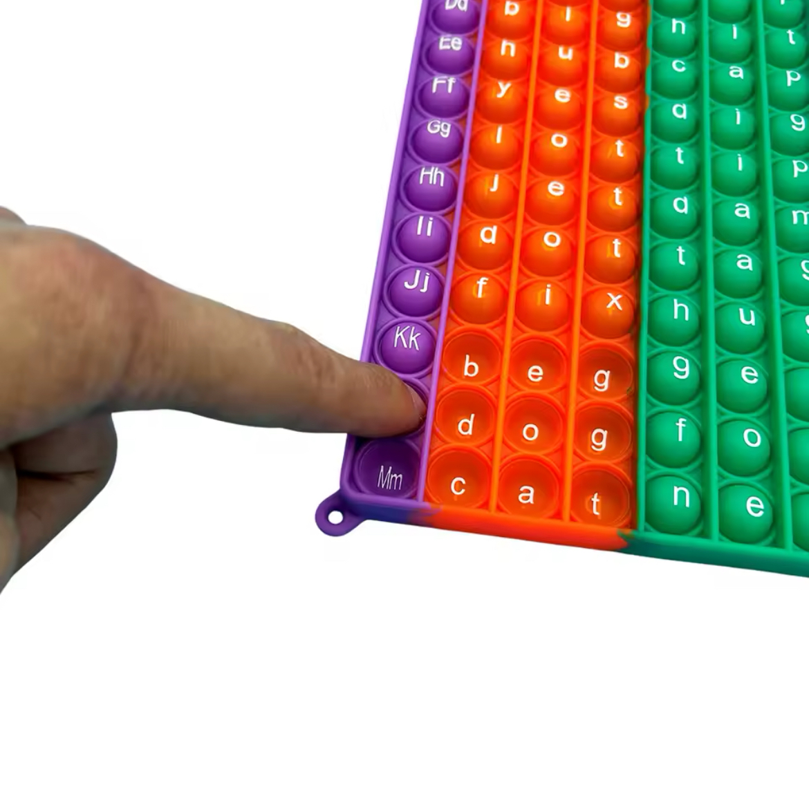 Ranzah Educational CVC 104 Word Pop fidget toy ABC Letters Alphabets Phonics Bubble sensory toy for kids Silicone Stress reliever special needs toy doubel side printing (CVC Words) - Image 6