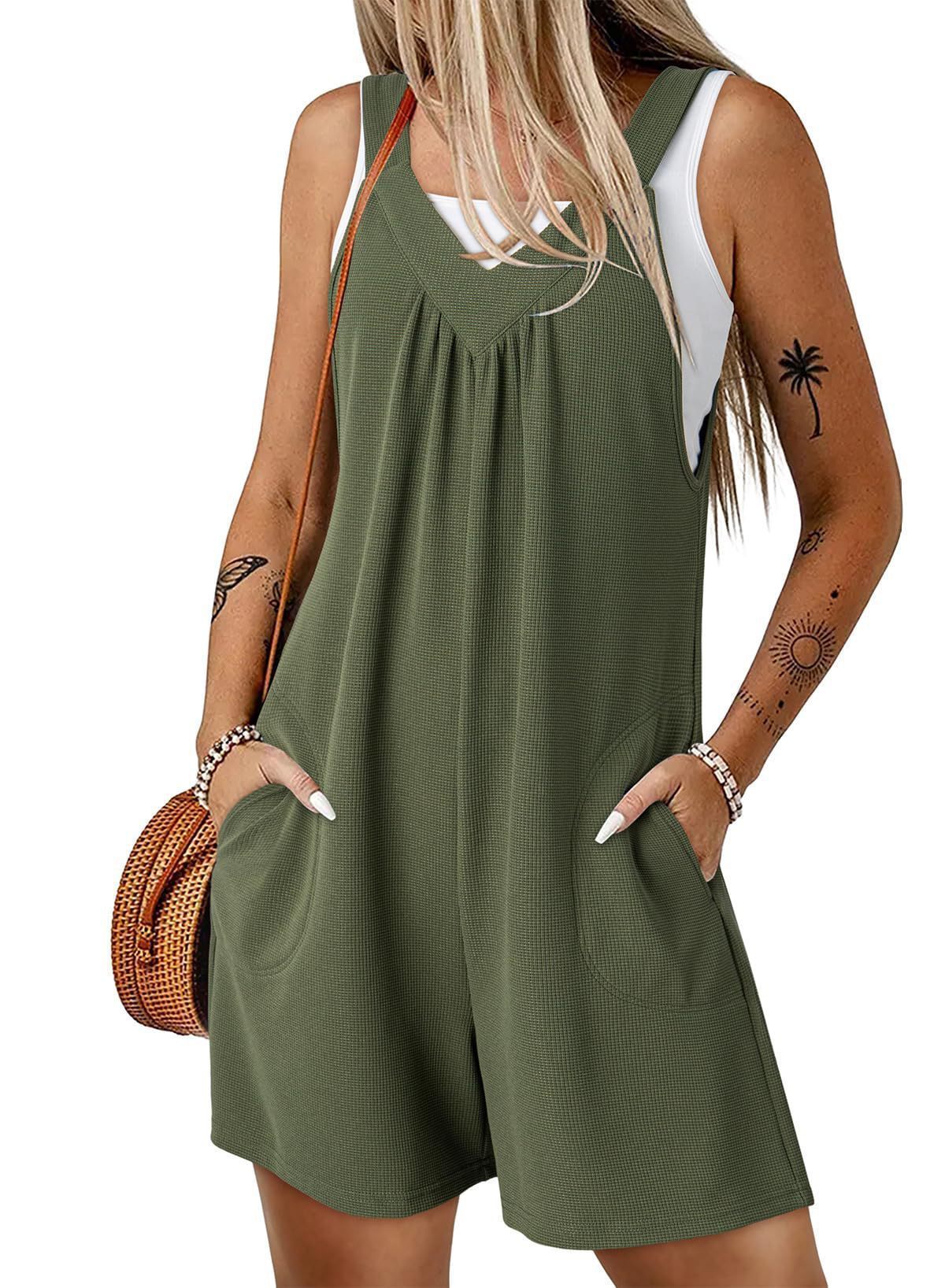 Women's Knitted Side-pocket Overalls - Image 4