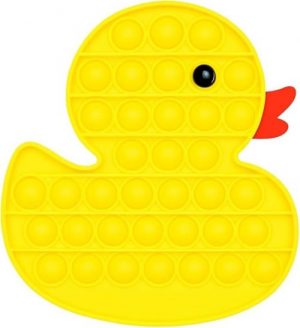 Pop Fidget Toy Push Pop Bubble Sensory Toy For Kids And Adults Travel Poppet Toy Squishy Toy For Gifts & Parties ADHD Stress & Anxiety Relief Toy Squeeze Toddler Toy (Duck)