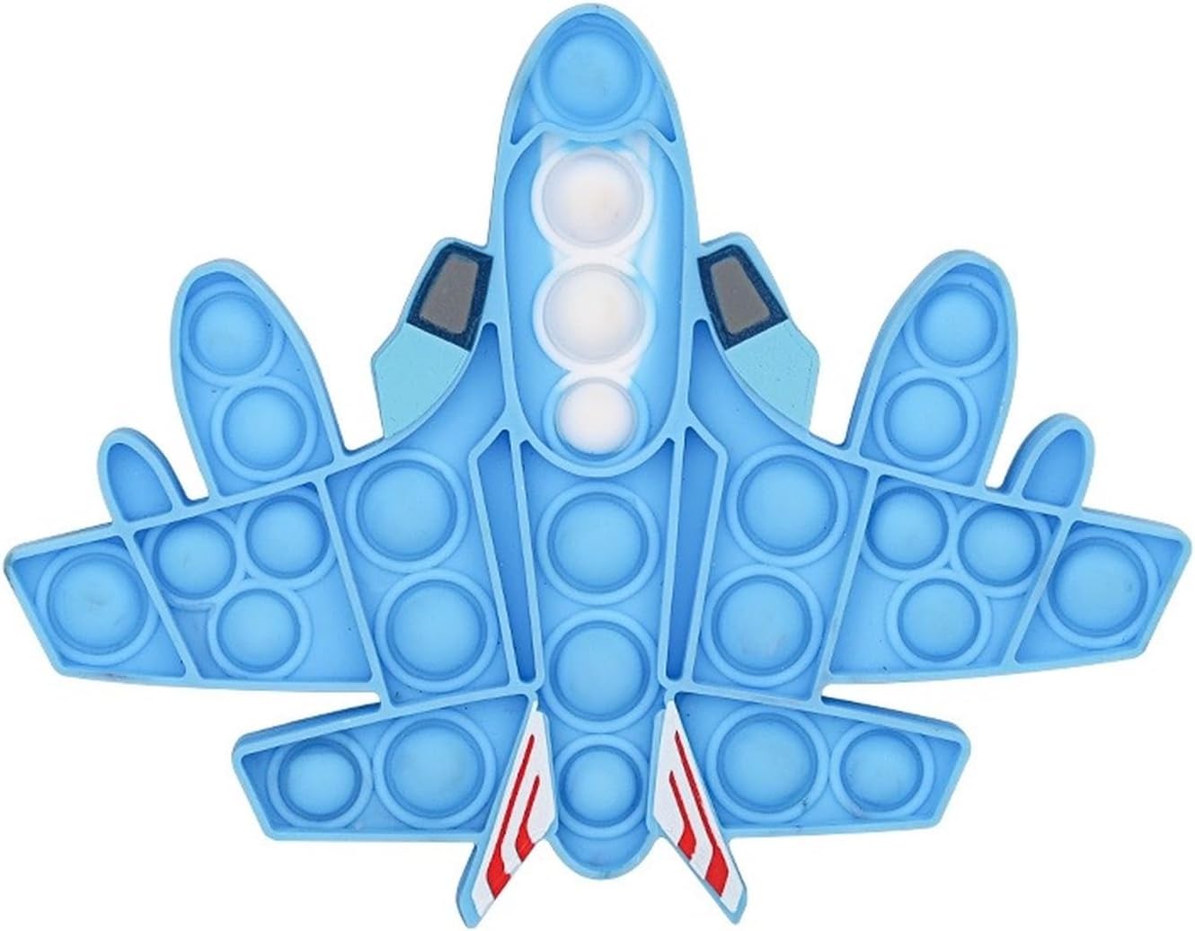 Pop Fidget Toy Push Pop Bubble Sensory Toy For Kids And Adults Travel Poppet Toy Squishy Toy For Gifts & Parties ADHD Stress & Anxiety Relief Toy Squeeze Toddler Toy (Aeroplane)