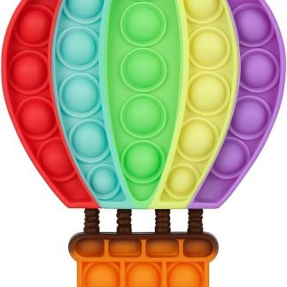 Pop Fidget Toy Push Pop Bubble Sensory Toy For Kids And Adults Travel Poppet Toy Squishy Toy For Gifts & Parties ADHD Stress & Anxiety Relief Toy Squeeze Toddler Toy (Air Balloon)