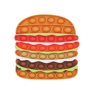 Pop Fidget Toy Push Pop Bubble Sensory Toy For Kids And Adults Travel Poppet Toy Squishy Toy For Gifts & Parties ADHD Stress & Anxiety Relief Toy Squeeze Toddler Toy (Burger)