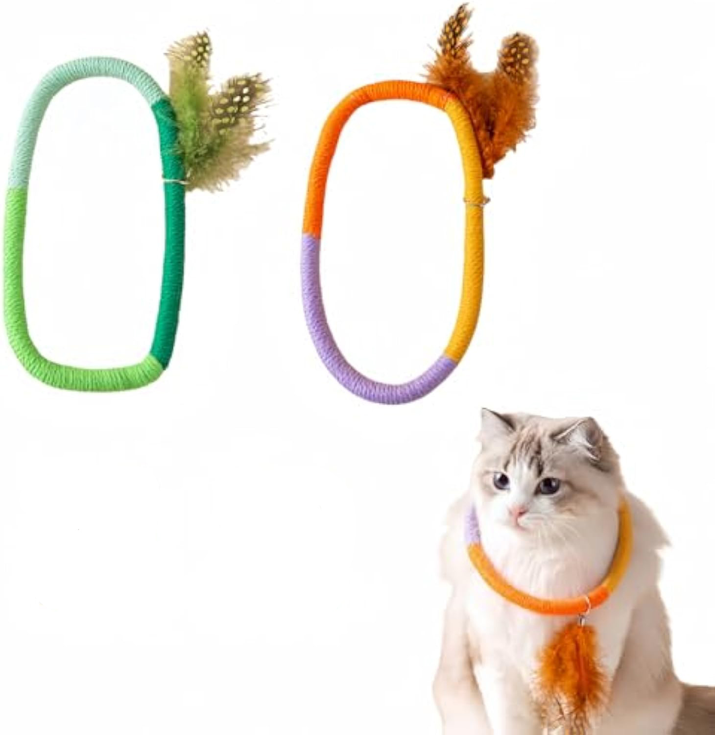 Cotton Rope Cat Toys Catnip Toys With Feather Safe Teeth Cleaning Chew Toy For Cats Interactive Cat Kicker Toys Cat Toys For Bored Indoor Cats And Kittens
