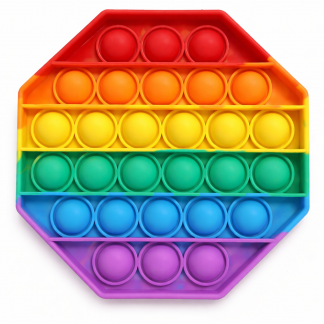 Pop Fidget Toy Octagon Push Pop Bubble Sensory Toy For Kids And Adults Travel Poppet Toy Squishy Toy For Gifts & Parties ADHD Stress & Anxiety Relief Toy Squeeze Toddler Toy (Octagon)