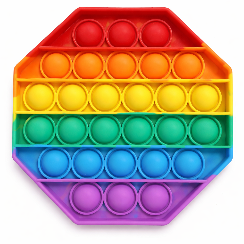 Pop Fidget Toy Octagon Push Pop Bubble Sensory Toy For Kids And Adults Travel Poppet Toy Squishy Toy For Gifts & Parties ADHD Stress & Anxiety Relief Toy Squeeze Toddler Toy (Octagon)