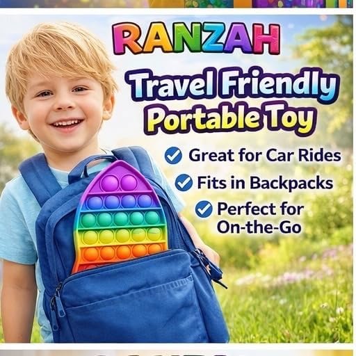 Pop Fidget Toy Rocket Push Pop Bubble Sensory Toy For Kids And Adults Travel Poppet Toy Squishy Toy For Gifts & Parties ADHD Stress & Anxiety Relief Toy Squeeze Toddler Toy (Rocket) - Image 4