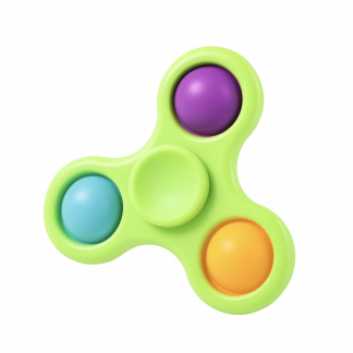 Hand Fidget Spinner Toy Finger Bubble Pop Sensory ADHD Anxiety Stress Relief Gift Party Travel Toy For kids Teens Adults (Pink)