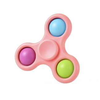 Hand Fidget Spinner Toy Finger Bubble Pop Sensory ADHD Anxiety Stress Relief Gift Party Travel Toy For kids Teens Adults (Pink)