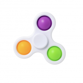 Hand Fidget Spinner Toy Finger Bubble Pop Sensory ADHD Anxiety Stress Relief Gift Party Travel Toy For kids Teens Adults(White)