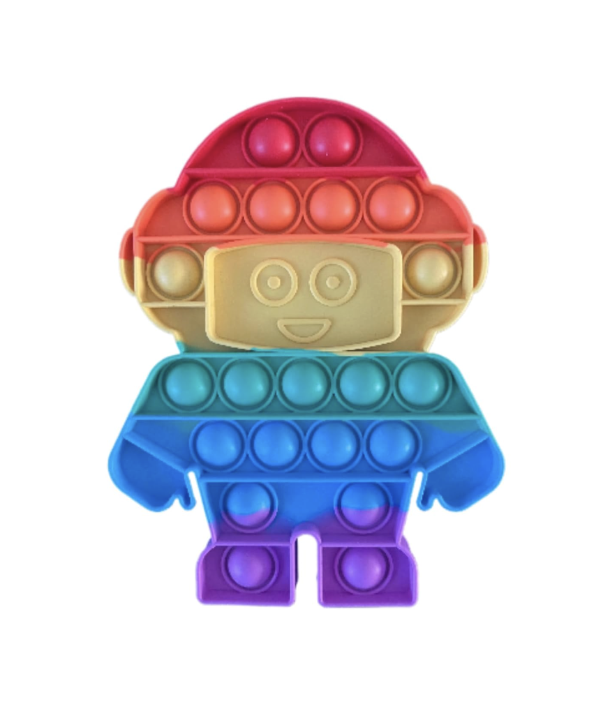 Pop Fidget Toy Astronut Push Pop Bubble Sensory Toy For Kids And Adults Travel Poppet Toy Squishy Toy For Gifts & Parties ADHD Stress & Anxiety Relief Toy Squeeze Toddler Toy (Astronaut)