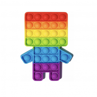 Pop Fidget Toy Robot Push Pop Bubble Sensory Toy For Kids And Adults Travel Poppet Toy Squishy Toy For Gifts & Parties ADHD Stress & Anxiety Relief Toy Squeeze Toddler Toy (Robot)