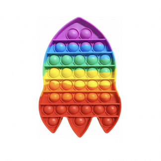 Pop Fidget Toy Rocket Push Pop Bubble Sensory Toy For Kids And Adults Travel Poppet Toy Squishy Toy For Gifts & Parties ADHD Stress & Anxiety Relief Toy Squeeze Toddler Toy (Rocket)