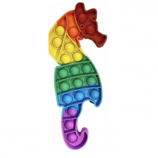 Pop Fidget Toy Sea Horse Push Bubble Sensory Toy For Kids And Adults Travel Poppet Toy Squishy Toy For Gifts & Parties ADHD Stress & Anxiety Relief Toy Squeeze Toddler Toy (Sea Horse)