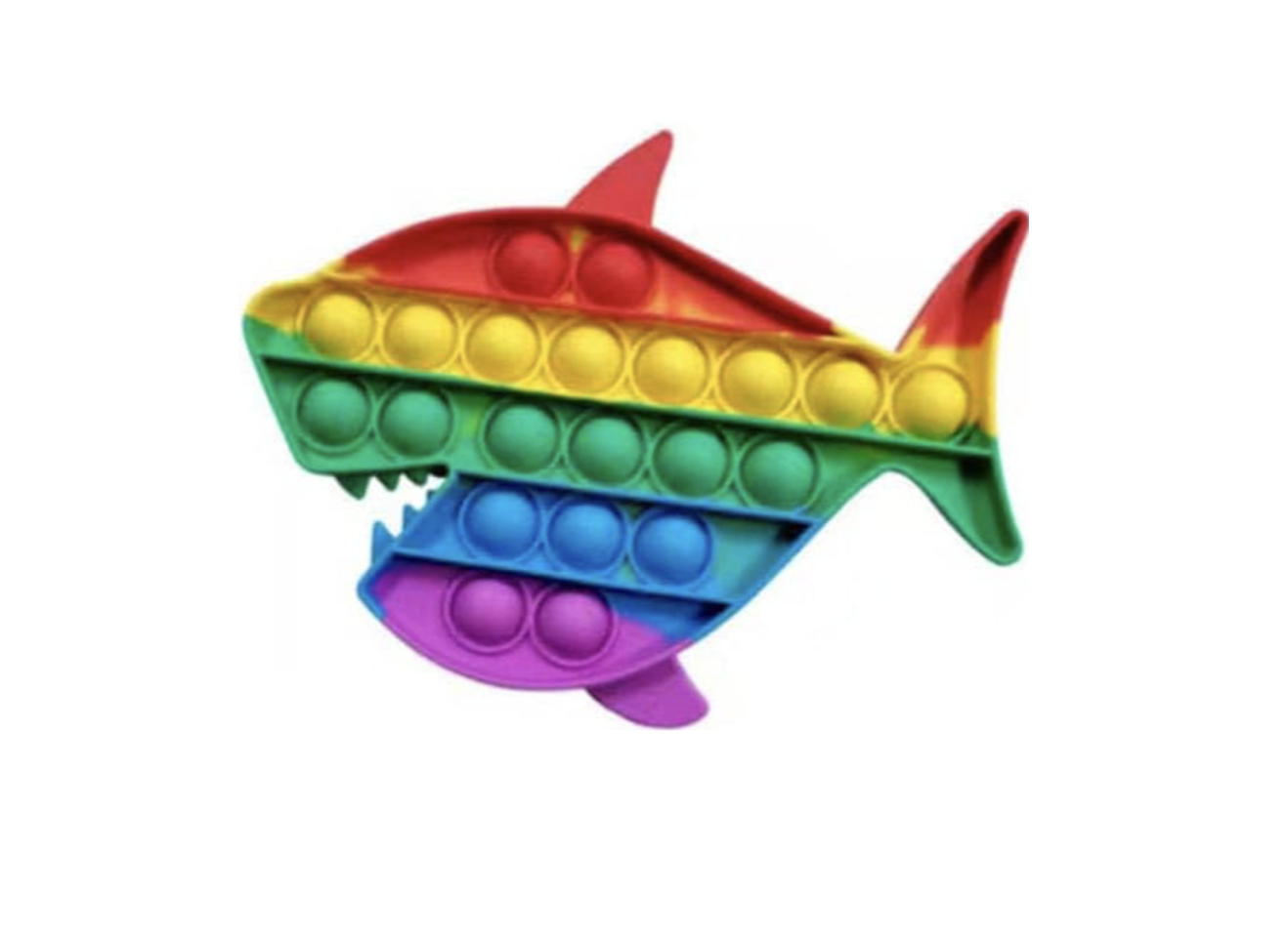 Pop Fidget Toy Shark Push Pop Bubble Sensory Toy For Kids And Adults Travel Poppet Toy Squishy Toy For Gifts & Parties ADHD Stress & Anxiety Relief Toy Squeeze Toddler Toy (Shark)
