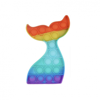 Pop Fidget Toy Mermaid Push Pop Bubble Sensory Toy For Kids And Adults Travel Poppet Toy Squishy Toy For Gifts & Parties ADHD Stress & Anxiety Relief Toy Squeeze Toddler Toy (Mermaid)