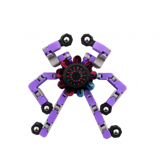 Ranzah Sensory Fidget Hand Spinner ADHD Stress Relief Transformable Robot Fingertip Fun Creative Travel Toy for Kids Teens Adults Mechanical Gyro Birthday Gift (Purple)