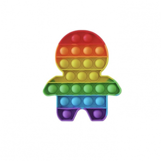 Champion Fidget Toy|Push Pop Bubble Sensory Poppet Toys For Kids And Adults| Rainbow Popper Pop Up Toys For Fun|Autism Special Needs Silicone Stress Reliever Fidget Toys (Champion Boy)