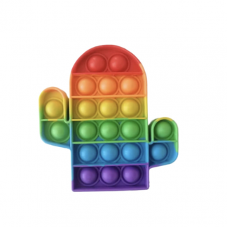 Pop Fidget Toy Cactus Push Pop Bubble Sensory Kids And Adults Travel Poppet Toy Squishy Toy For Gifts & Parties ADHD Stress & Anxiety Relief Toy Squeeze Toddler Toy (Cactus)