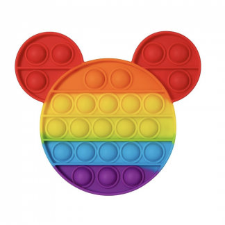 Mouse Cartoon Fidget Toy |Push Pop Bubble Sensory Poppet Toys For Kids And Adults| Rainbow Popper Pop Up Toys For Fun|Autism Special Needs Silicone Stress Reliever Fidget Toys (Mouse)
