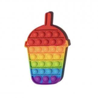 Rainbow cup Fidget Toy |Push Pop Bubble Sensory Poppet Toys For Kids And Adults| Popper Pop Up Toys For Fun|Autism Special Needs Silicone Stress Reliever Fidget Toys (Rainbow Cup)