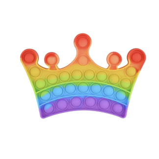 Pop Fidget Toy Tiara Push Pop Bubble Sensory Toy For Girls Travel Poppet Toy Squishy Toy Young Princesses Parties Gift ADHD Stress & Anxiety Relief Toy Squeeze Toddler Toy (Tiara)