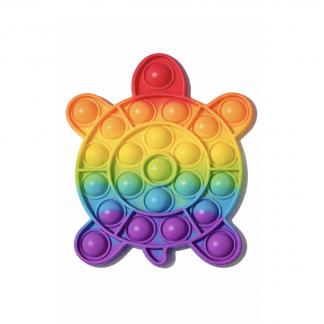 Rainbow Turtle Pop It Toy – Sensory Fidget Bubble Toy for Kids & Adults, Silicone Stress Relief Toy for ADHD , Bendable Popper, Classroom & Travel Toy, Birthday Gift for Boys & Girls (Tortoise)