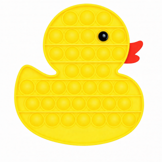 Duck Pop It Fidget Toy for Kids & Adults – Silicone Sensory Bubble Popping Toy, Stress Relief Anxiety Toy, BPA Free Push Pop Bubble Game, Reusable Portable Autism Sensory Toy (Duck)