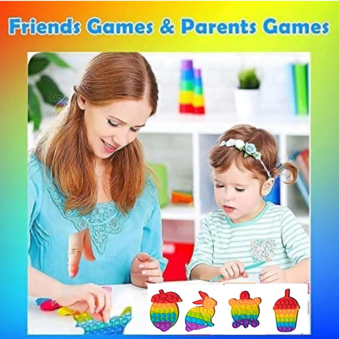 Pop Fidget Toy Cactus Push Pop Bubble Sensory Kids And Adults Travel Poppet Toy Squishy Toy For Gifts & Parties ADHD Stress & Anxiety Relief Toy Squeeze Toddler Toy (Cactus) - Image 3