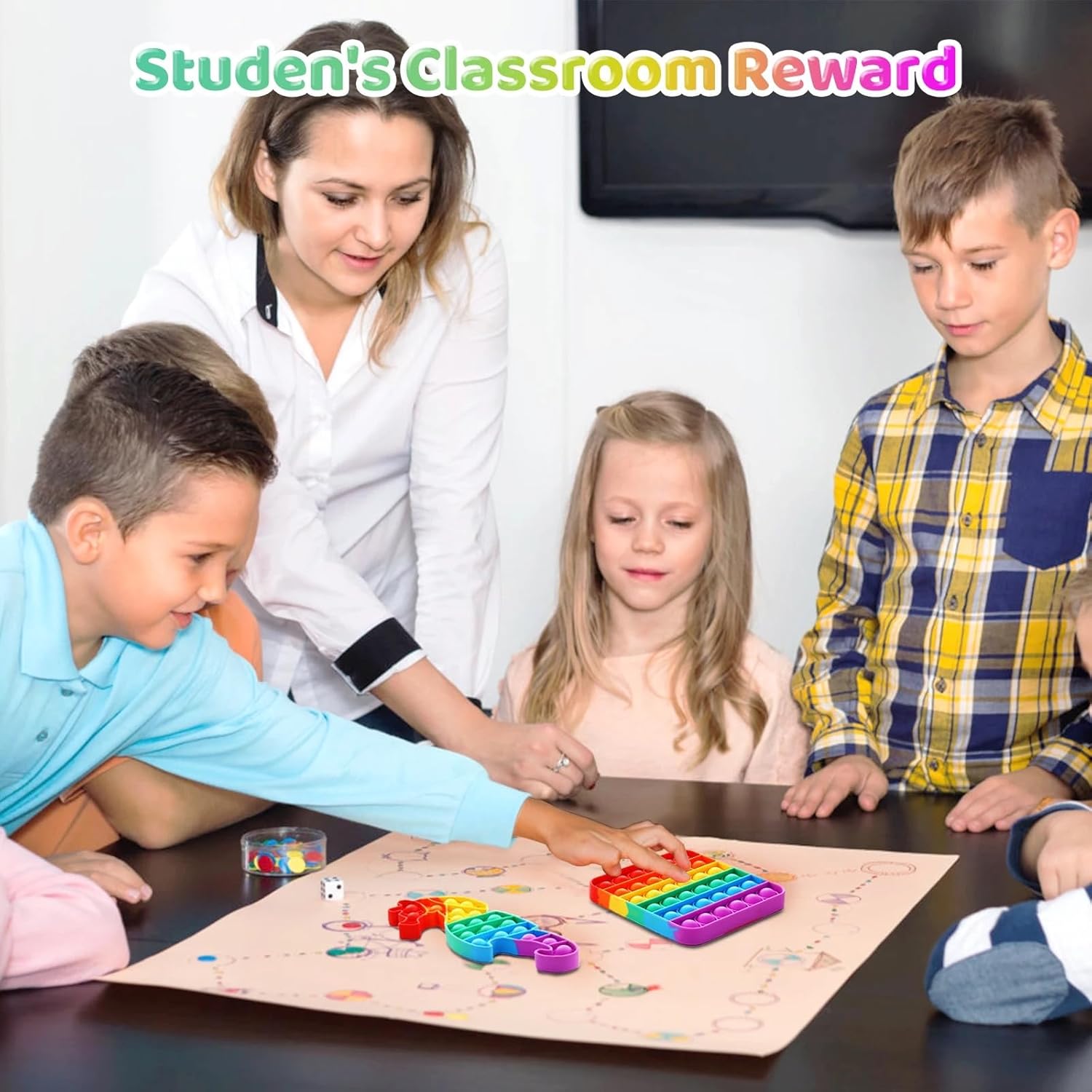 Pop Fidget Toy Octagon Push Pop Bubble Sensory Toy For Kids And Adults Travel Poppet Toy Squishy Toy For Gifts & Parties ADHD Stress & Anxiety Relief Toy Squeeze Toddler Toy (Octagon) - Image 4