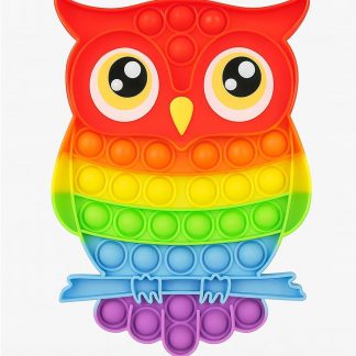 Pop Fidget Toy Push Pop Bubble Sensory Toy For Kids And Adults Travel Poppet Toy Squishy Toy For Gifts & Parties ADHD Stress & Anxiety Relief Toy Squeeze Toddler Toy (Owl)
