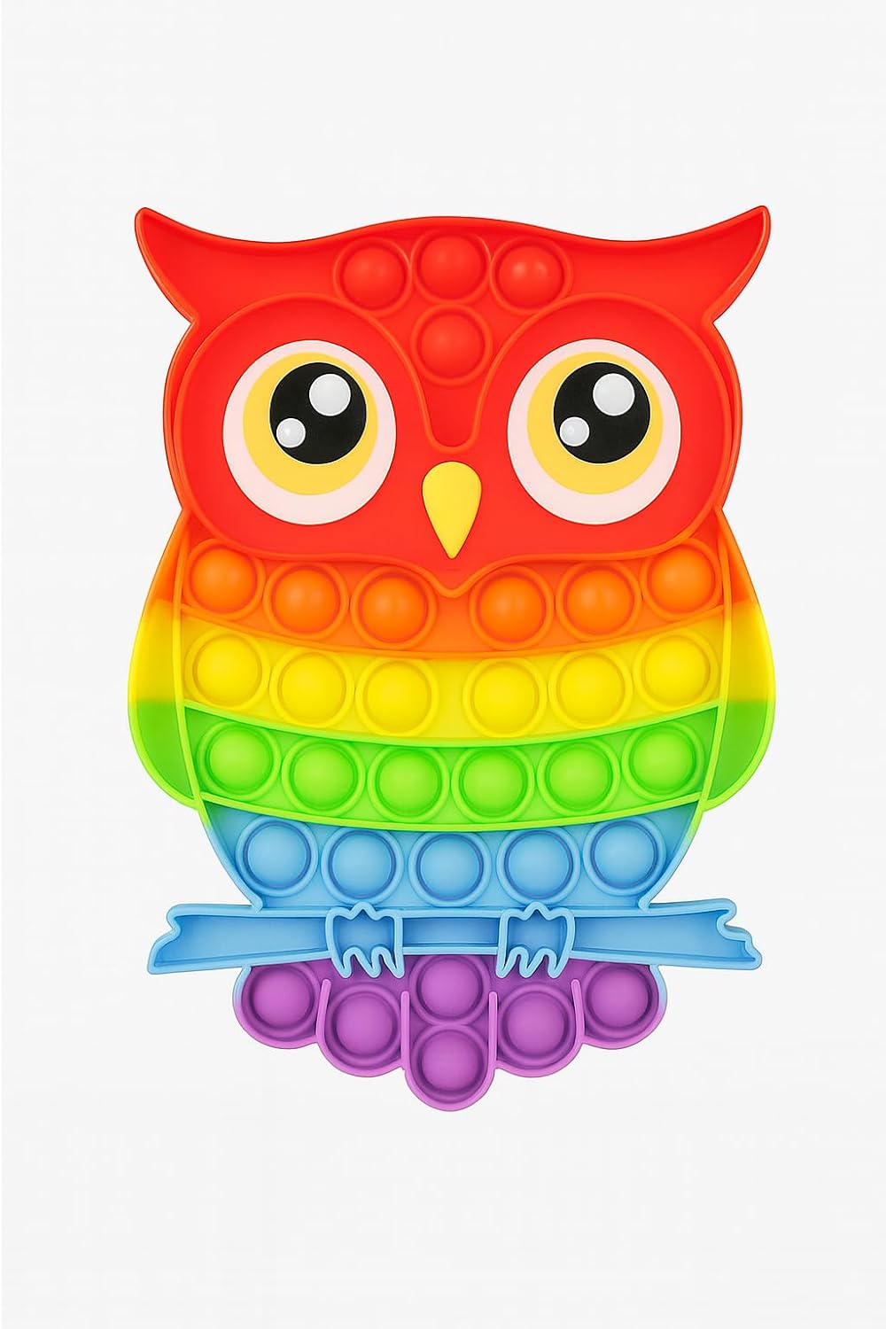 Pop Fidget Toy Push Pop Bubble Sensory Toy For Kids And Adults Travel Poppet Toy Squishy Toy For Gifts & Parties ADHD Stress & Anxiety Relief Toy Squeeze Toddler Toy (Owl)