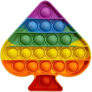 Pop Fidget Toy Push Pop Bubble Sensory Toy For Kids And Adults Travel Poppet Toy Squishy Toy For Gifts & Parties ADHD Stress & Anxiety Relief Toy Squeeze Toddler Toy (Peach Heart)