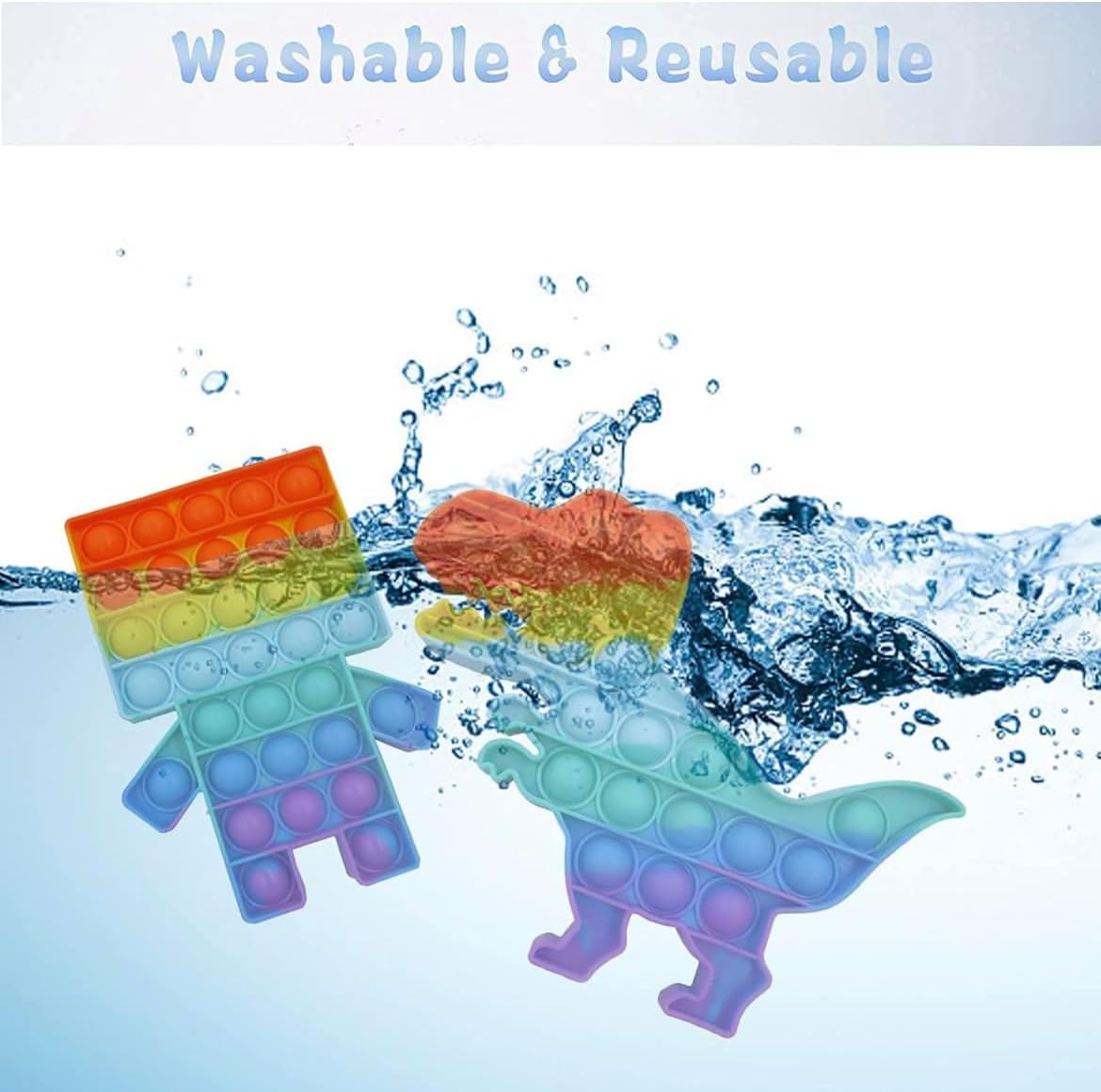 Pop Fidget Toy Push Pop Bubble Sensory Toy For Kids And Adults Travel Poppet Toy Squishy Toy For Gifts & Parties ADHD Stress & Anxiety Relief Toy Squeeze Toddler Toy (Peach Heart) - Image 7