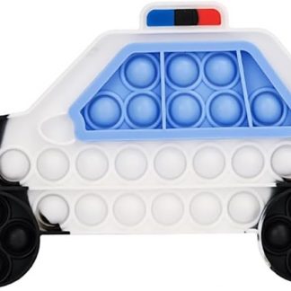 Pop Fidget Toy Push Pop Bubble Sensory Toy For Kids And Adults Travel Poppet Toy Squishy Toy For Gifts & Parties ADHD Stress & Anxiety Relief Toy Squeeze Toddler Toy (Police Car)