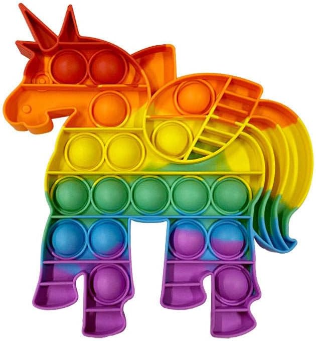 Pop Fidget Toy Pegasus Push Pop Bubble Sensory Toy For Kids And Adults Travel Poppet Toy Squishy Toy For Gifts & Parties ADHD Stress & Anxiety Relief Toy Squeeze Toddler Toy (Pegasus)