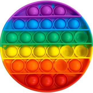 Pop Fidget Toy Round Push Pop Bubble Popper Sensory Toy For Kids And Adults Travel Poppet Toy Squishy Toy For Gifts & Parties ADHD Stress & Anxiety Relief Toy Squeeze Toddler Toy (Round)