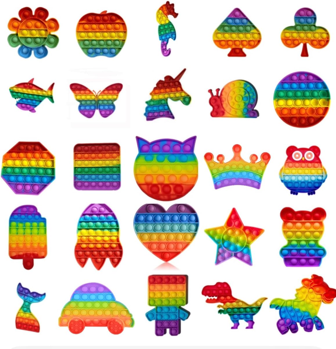 Pop Fidget Toy Owl Push Pop Bubble Sensory Toy For Kids And Adults Travel Poppet Toy Squishy Toy For Gifts & Parties ADHD Stress & Anxiety Relief Toy Squeeze Toddler Toy (Owl) - Image 3