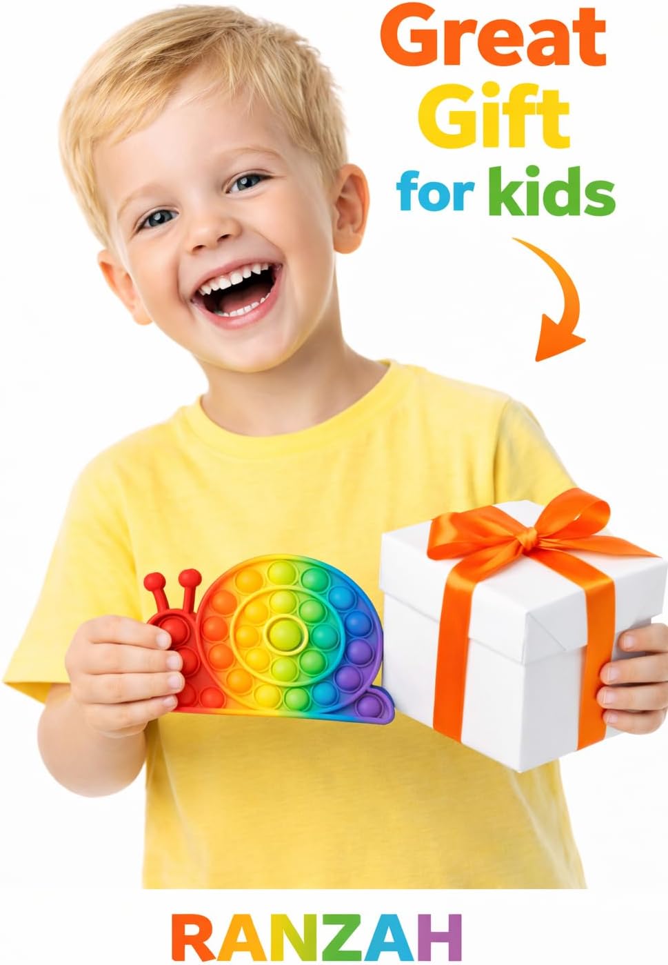 Pop Fidget Toy Snail Push Pop Bubble Sensory Toy For Kids And Adults Travel Poppet Toy Squishy Toy For Gifts & Parties ADHD Stress & Anxiety Relief Toy Squeeze Toddler Toy (Snail) - Image 4