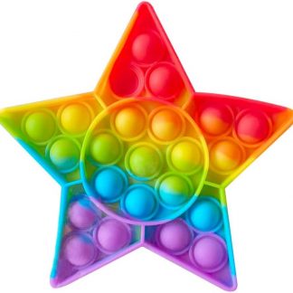 Pop Fidget Toy Star Push Pop Bubble Sensory Toy For Kids And Adults Travel Poppet Toy Squishy Toy For Gifts & Parties ADHD Stress & Anxiety Relief Toy Squeeze Toddler Toy (Star)