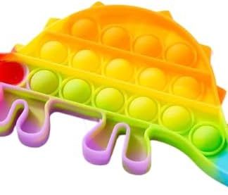 Pop Fidget Toy Stegosaur Push Pop Bubble Sensory Toy For Kids And Adults Travel Poppet Toy Squishy Toy For Gifts & Parties ADHD Stress & Anxiety Relief Toy Squeeze Toddler Toy (Stegosaur)