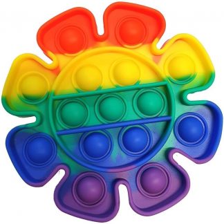 Sunflower Fidget Toy |Push Pop Bubble Sensory Poppet Toys For Kids And Adults| Rainbow Popper Pop Up Toys For Fun|Autism Special Needs Silicone Stress Reliever Fidget Toys (Sunflower)