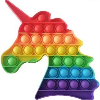 Pop Fidget Toy Unicorn Push Pop Bubble Sensory Toy For Kids And Adults Travel Poppet Toy Squishy Toy For Gifts & Parties ADHD Stress & Anxiety Relief Toy Squeeze Toddler Toy (Unicorn)